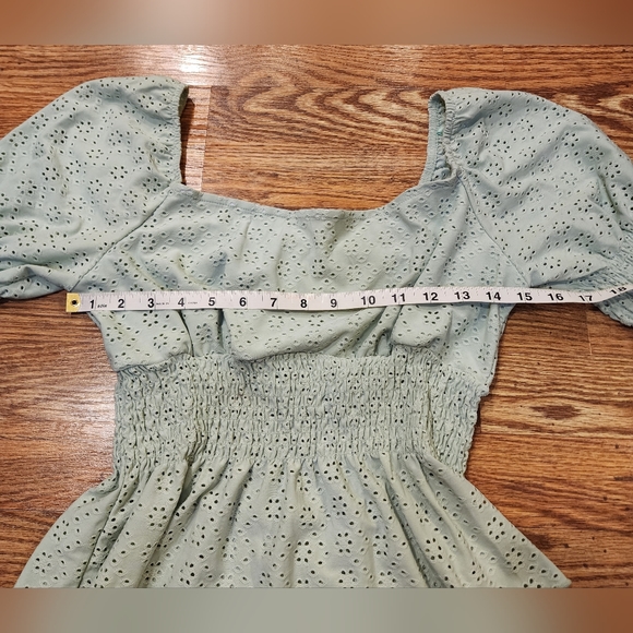 Urban Romantics Lacy Boho Peplum Babydoll Summer Top Womens Size S - Picture 9 of 10